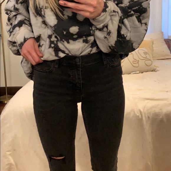 Faded/washed black fringe jeans - Picture 4 of 6